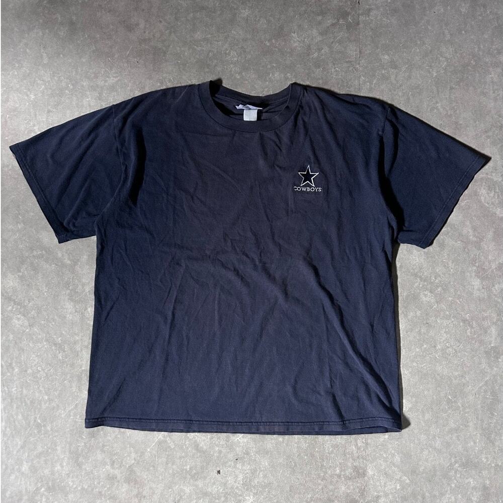 90's Vintage Dallas Cowboys Minimal Embroidered Navy T-Shirt -XL